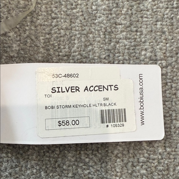 Bobi Ribbed Keyhole Halter Top - Picture 6 of 8